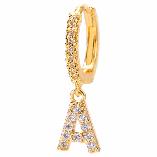 Pendientes Huggie de plata de ley 925 con circonita cúbica para mujer
